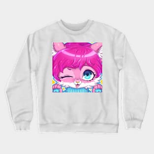 Pink Kitty Crewneck Sweatshirt